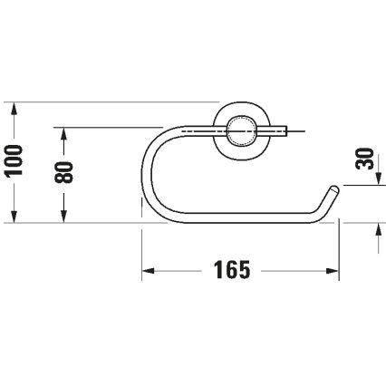 Duravit 99264600 - tualettpaberihoidja D-CODE matt must
