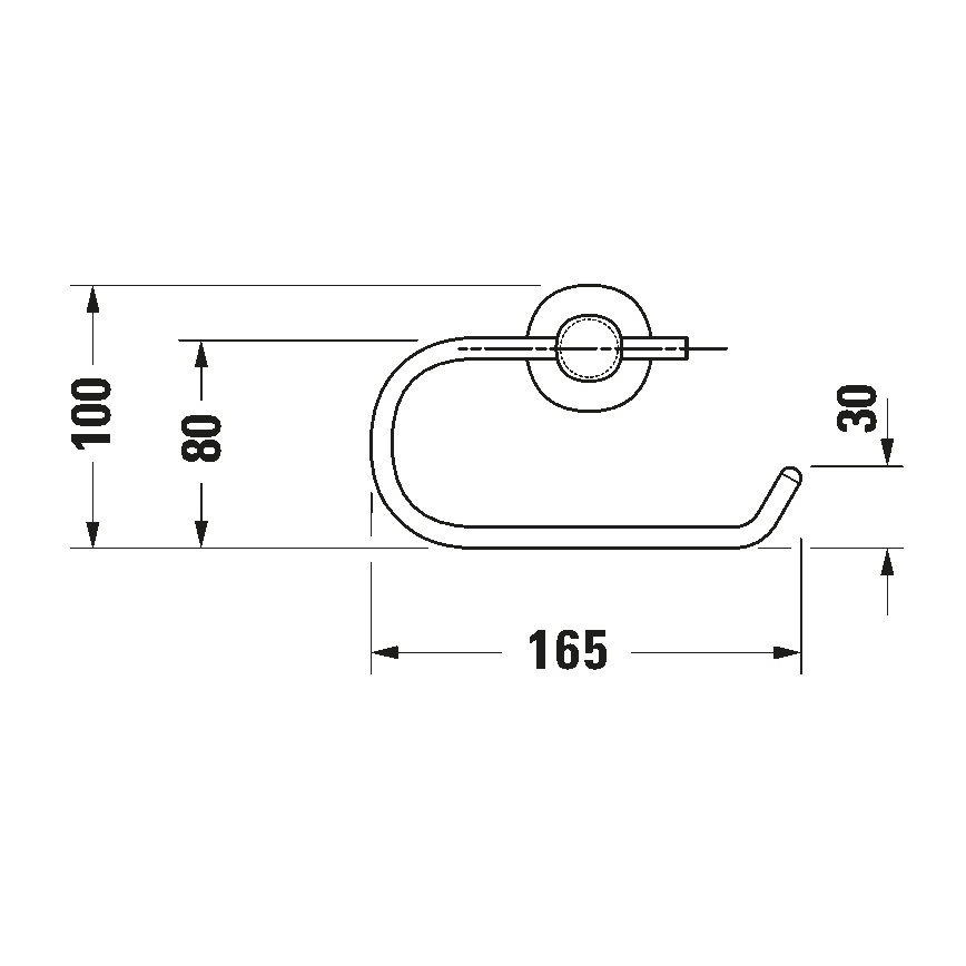 Duravit 99264600 - tualettpaberihoidja D-CODE matt must