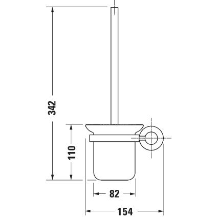 Duravit 99271000 - Seinale kinnitatav WC-hari D-CODE läikiv kroom