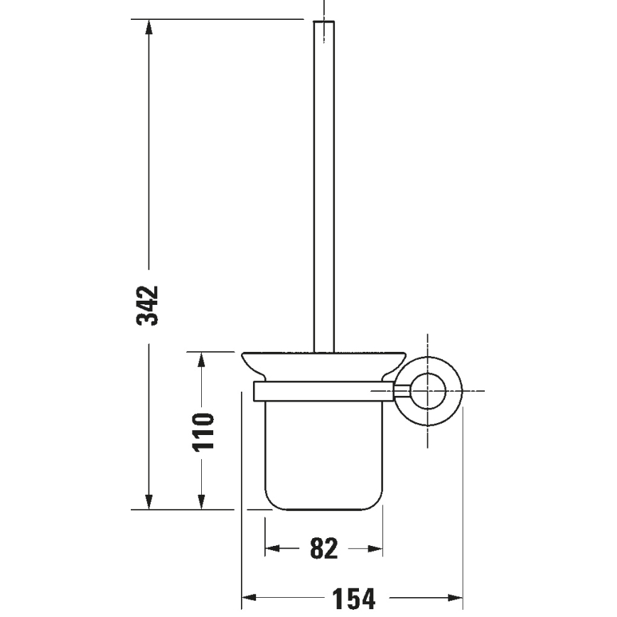 Duravit 99271000 - Seinale kinnitatav WC-hari D-CODE läikiv kroom