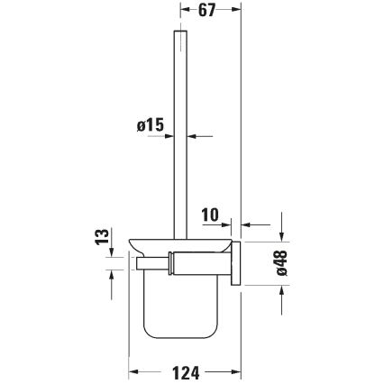 Duravit 99274600 - D-CODE seinale paigaldatav WC-hari, mattmust