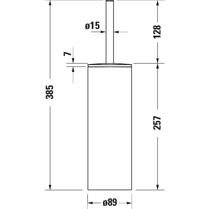 Duravit 99284600 - Põrandale asetatav WC-hari D-CODE matt must