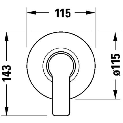 Duravit DC4210007010 - D-CODE peidetud paigaldusega dušisegisti, läikiv kroom