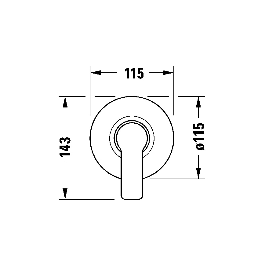 Duravit DC4210007010 - D-CODE peidetud paigaldusega dušisegisti, läikiv kroom