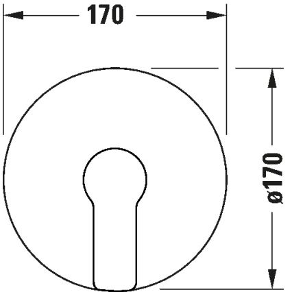 Duravit DC4210010046 - D-CODE peitpaigaldatav dušisegisti, mattmust