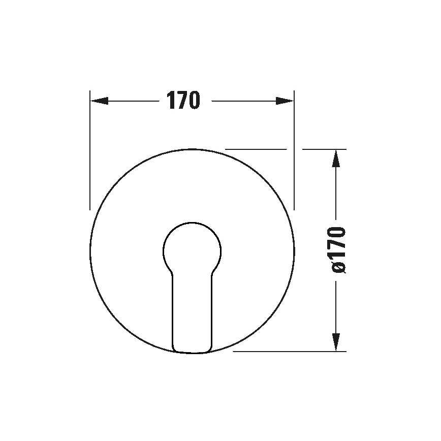 Duravit DC4210010046 - D-CODE dušisegisti peidetud paigaldamiseks, mattmust