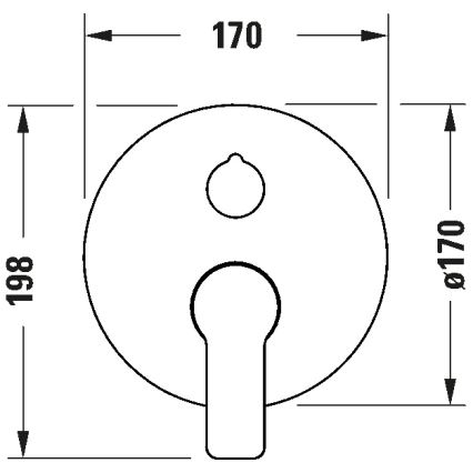 Duravit DC4210012046 - D-CODE dušisegisti peidetud paigalduseks, mati must