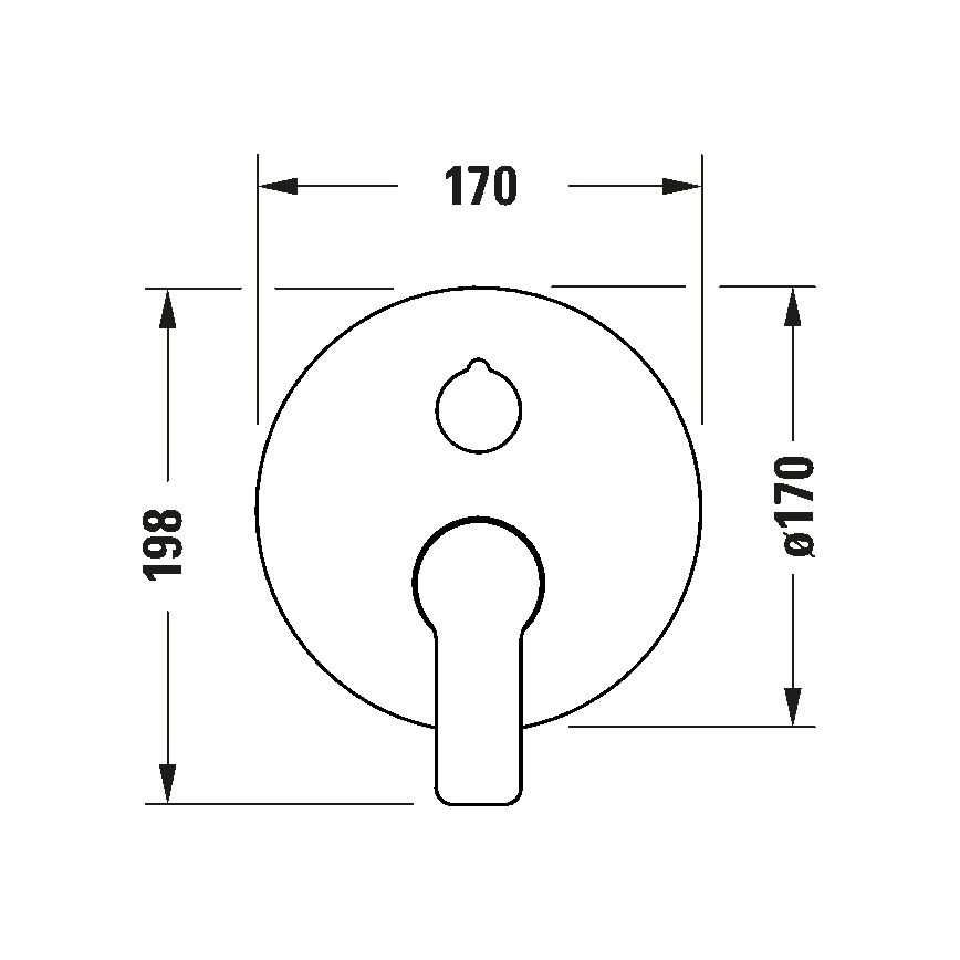 Duravit DC4210012046 - D-CODE dušisegisti peidetud paigalduseks, mati must