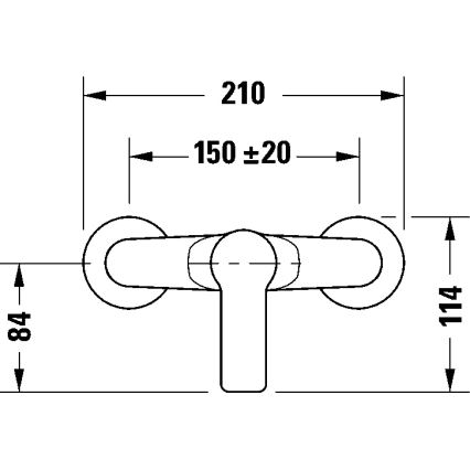 Duravit DC4230001010 - D-CODE seinale paigaldatav bidee segisti, läikiv kroom
