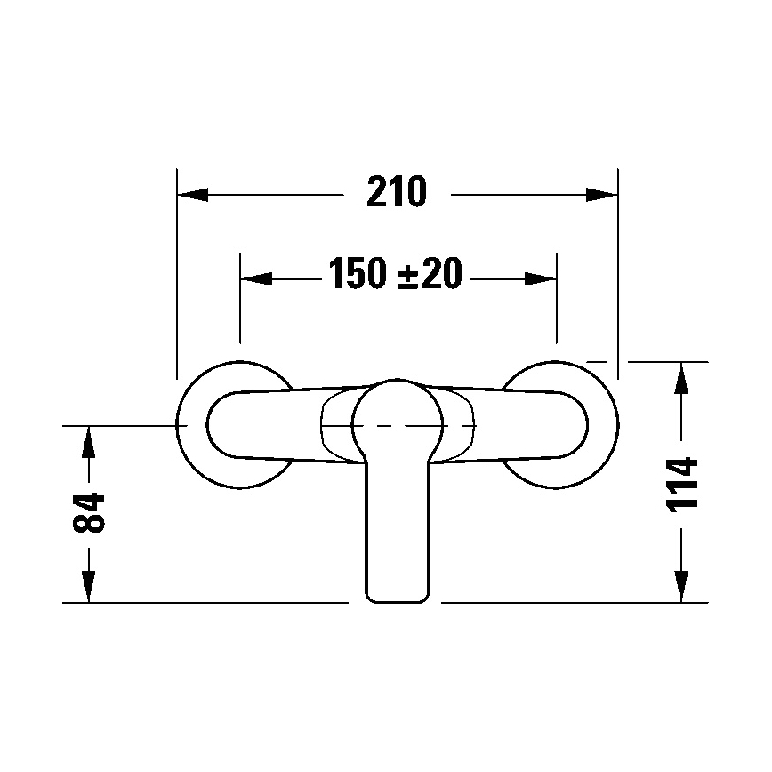 Duravit DC4230001046 - Dušisegisti D-CODE, matt must