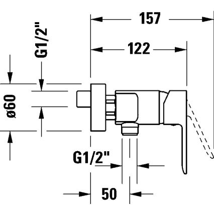 Duravit DC4230001046 - Dušisegisti D-CODE, matt must