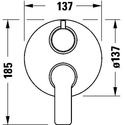 Duravit DC5210008046 - D-CODE dušisegisti peitpaigalduseks, matt must