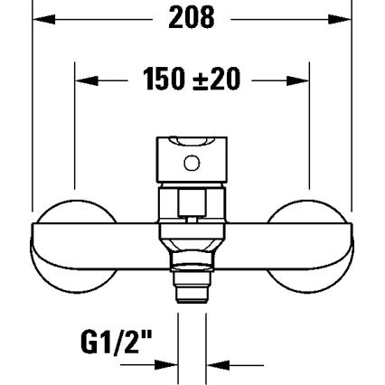 Duravit DC5230001046 - Vannisegisti D-CODE matt-must