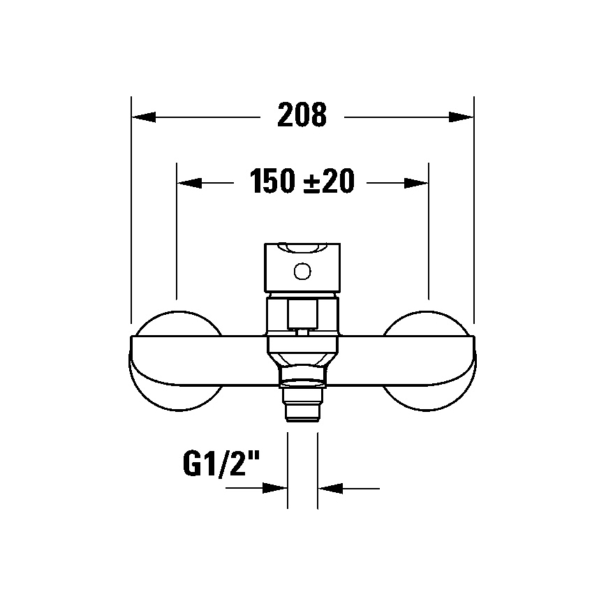 Duravit DC5230001046 - Vannisegisti D-CODE matt-must