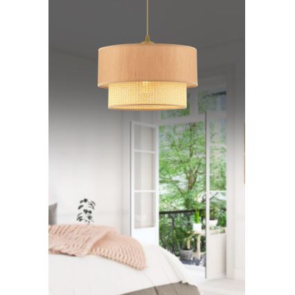 ECHO rippvalgusti 1xE27/60W/230V beež