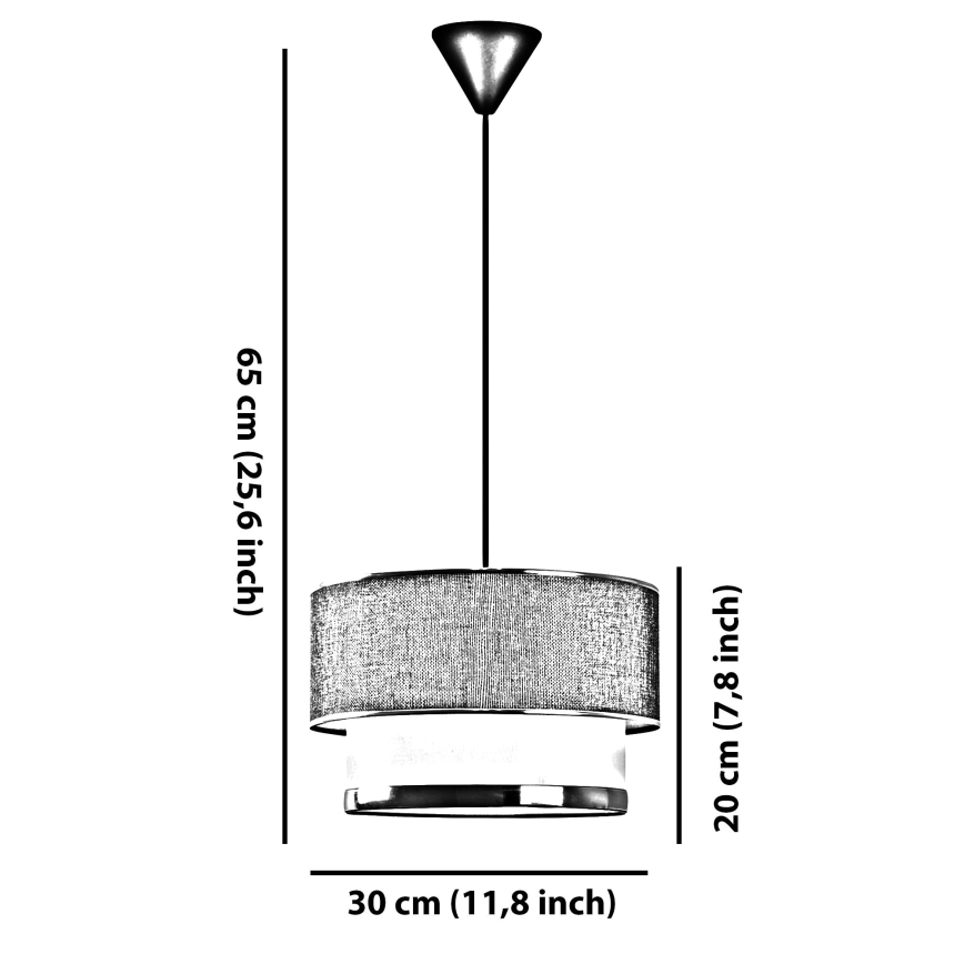 ECHO riputatav lamp 1xE27/60W/230V must/bruun