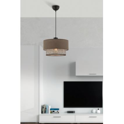 ECHO riputuslamp 1xE27/60W/230V pruun/hall