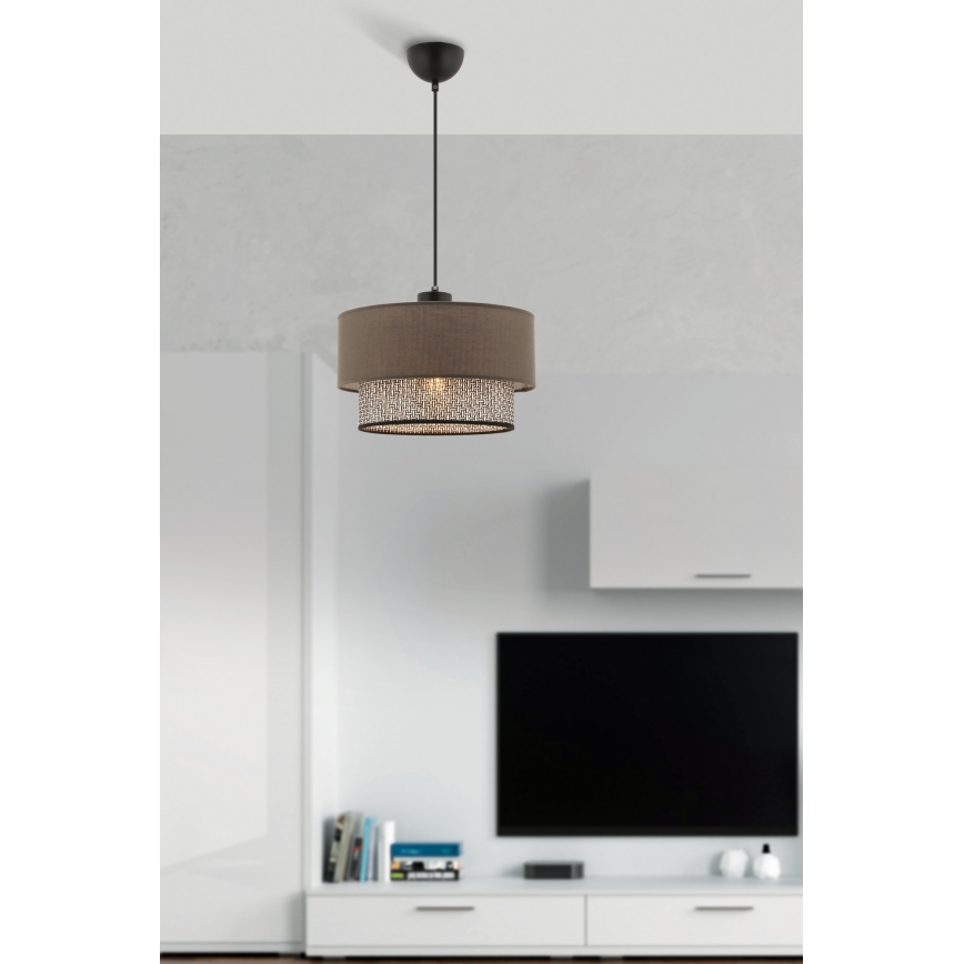 ECHO riputuslamp 1xE27/60W/230V pruun/hall