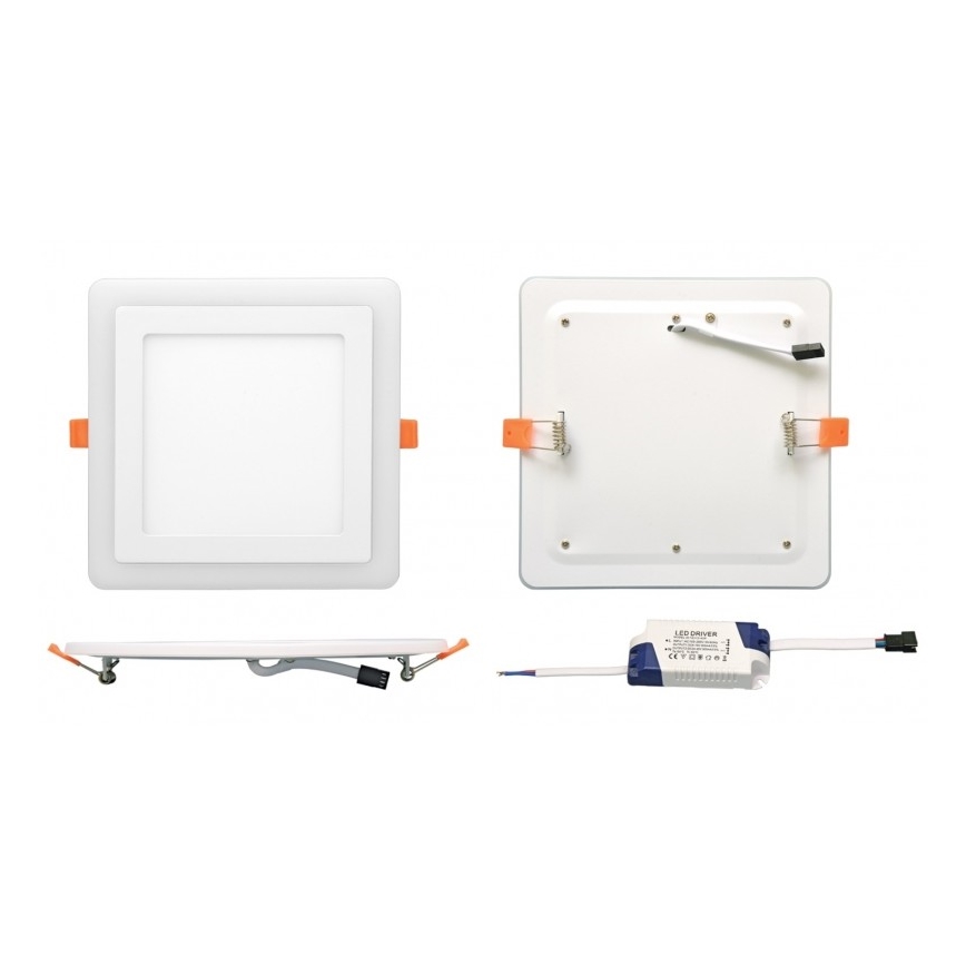 LED Süvistatav laevalgusti DUO LED/12W/230V + LED/4W