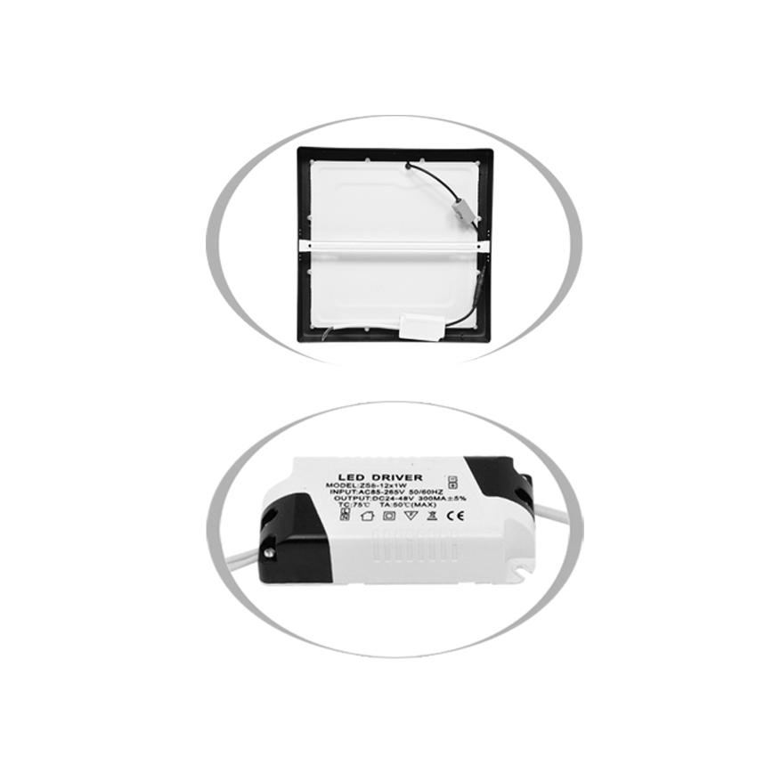 LED Laevalgusti RAFA LED/12W/230V 3000/4000/6000K 17x17 cm must