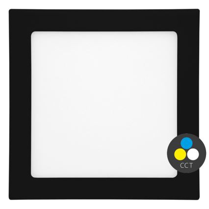 LED Süvistatav valgusti vannituppa RAFA LED/25W/230V 3000/4000/6000K 30x30 cm IP44 must