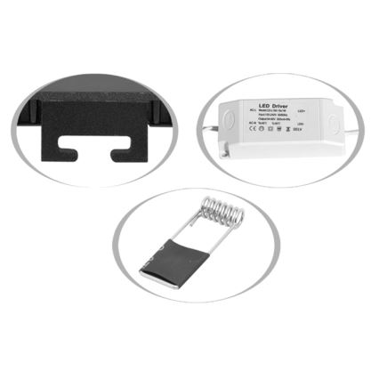 LED Süvistatav valgusti vannituppa RAFA LED/25W/230V 3000/4000/6000K 30x30 cm IP44 must