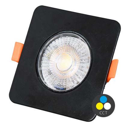 LED Hämardatav süvistatav valgusti KENT LED/3/5/7W/230V3000/4000/6000K 9x9 cm must