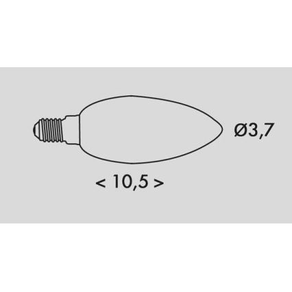 LED Pirn RETRO C37 E14/2W/230V 3000K 320lm