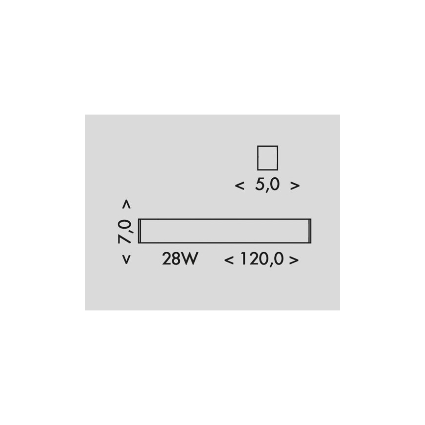 LED Laevalgusti DONAR LED/28W/230V 4000K 120 cm must