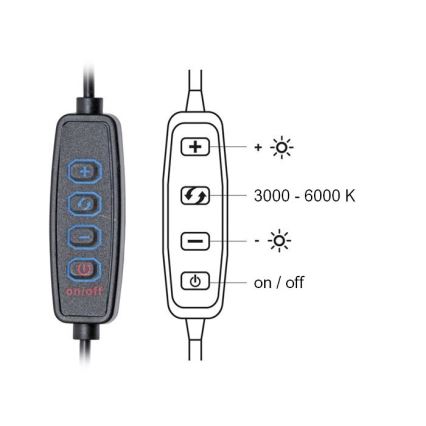 LED Hämardatav laualamp LIPA LED/10W/230V 3000-6000K valge