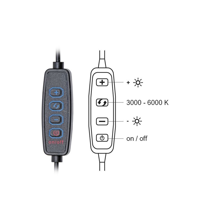 LED Hämardatav laualamp PRIM LED/10W/230V 3000-6000K must