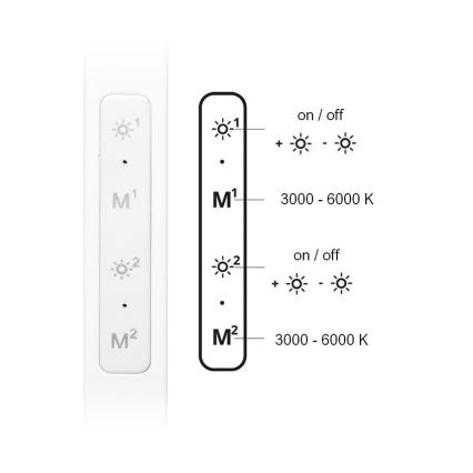 LED Hämardatav laualamp SPACE LED/8W + LED/11W/230V 3000-6000K valge