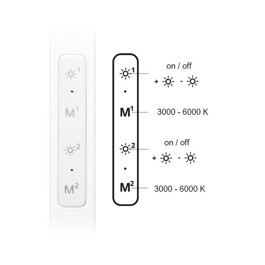 LED Hämardatav laualamp SPACE LED/8W + LED/11W/230V 3000-6000K valge