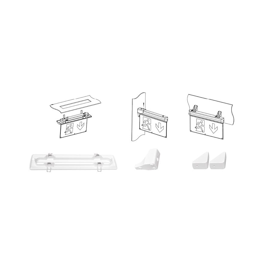 LED Avariivalgusti ALPHA LED/2,7W/230V 6000K 800 mAh