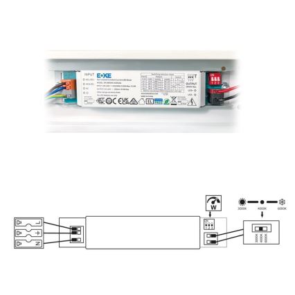 LED Luminofoorvalgusti VELO LED/11/15/20W/230V 3000/4000/6000K 60 cm valge