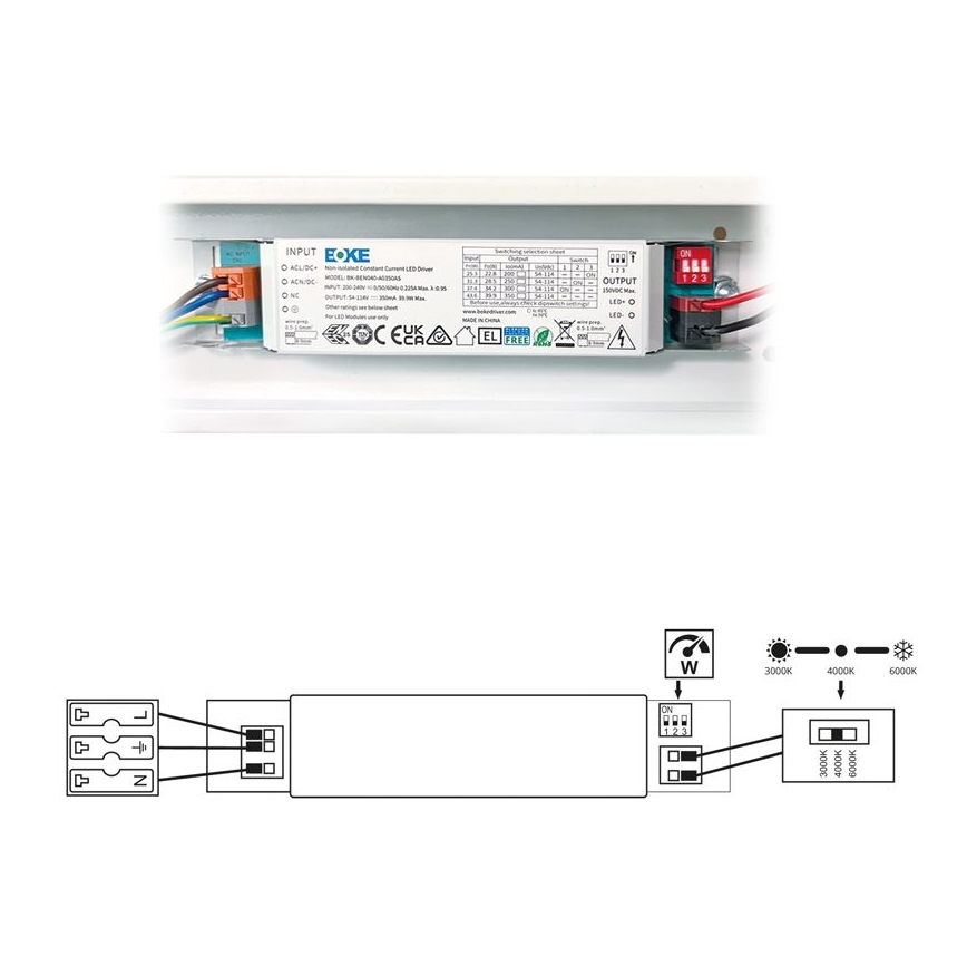 LED Luminofoorvalgusti VELO LED/24/32/40W/230V 3000/4000/6000K 120 cm valge