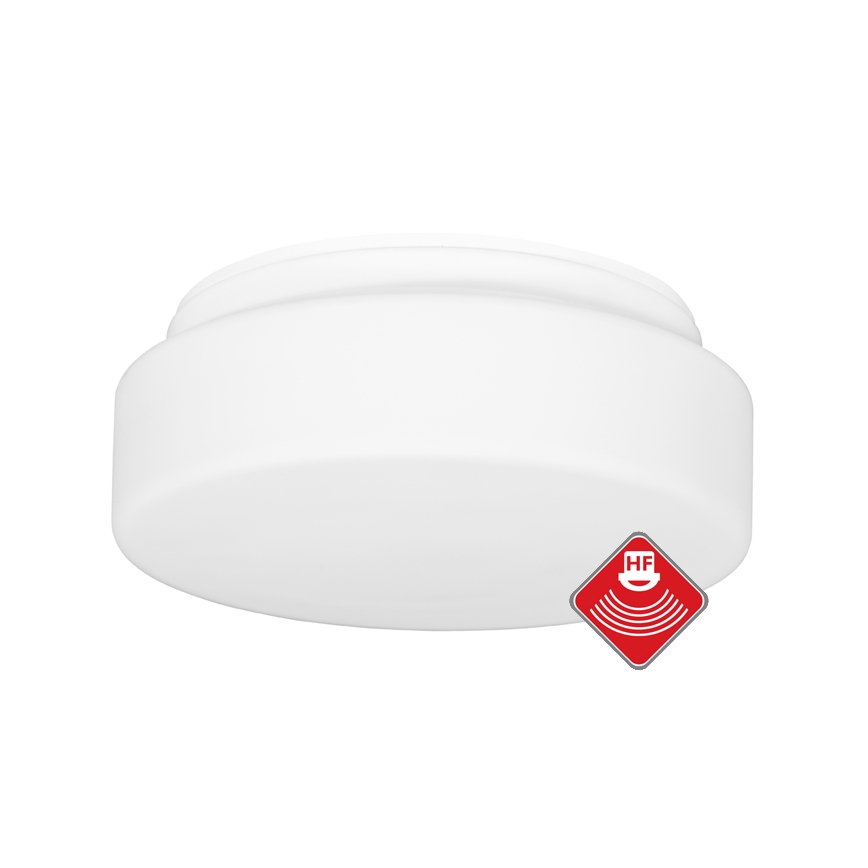 Väli laevalgusti anduriga HECTOR 1xE27/60W/230V d. 25 cm IP44 opaal valge