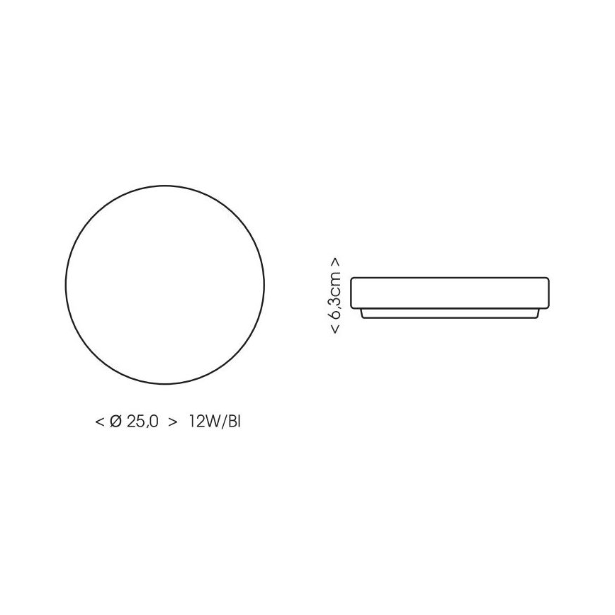 LED Laevalgusti vannituppa LIRA LED/12W/230V 4000K d. 25 cm IP44 valge