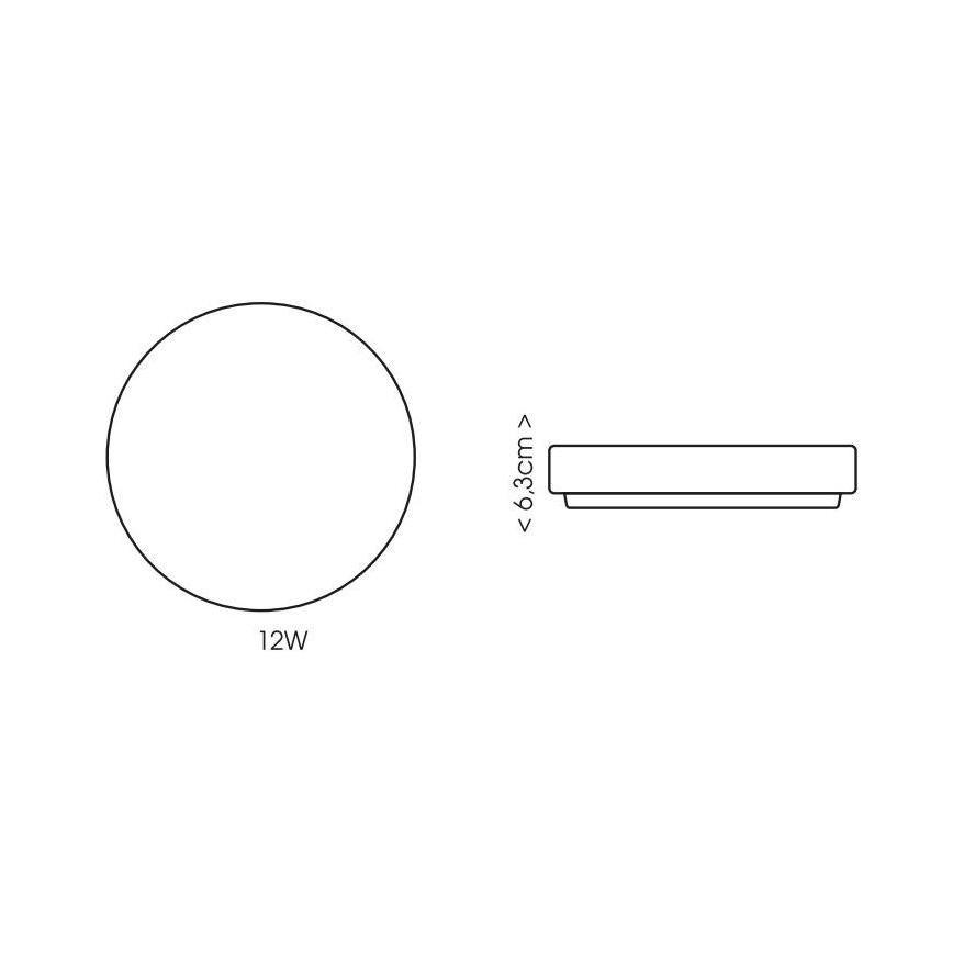 LED Laevalgusti vannituppa LIRA LED/12W/230V 4000K d. 24 cm IP44