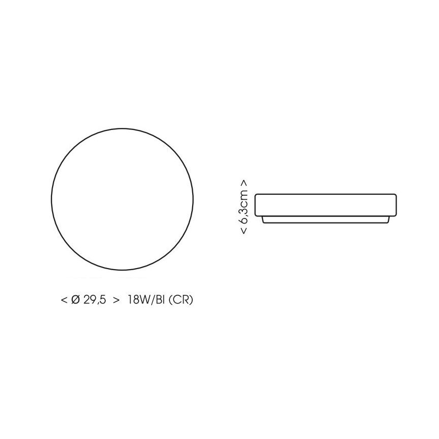 LED Laevalgusti vannituppa LIRA LED/18W/230V 4000K d. 29,5 cm IP44 valge