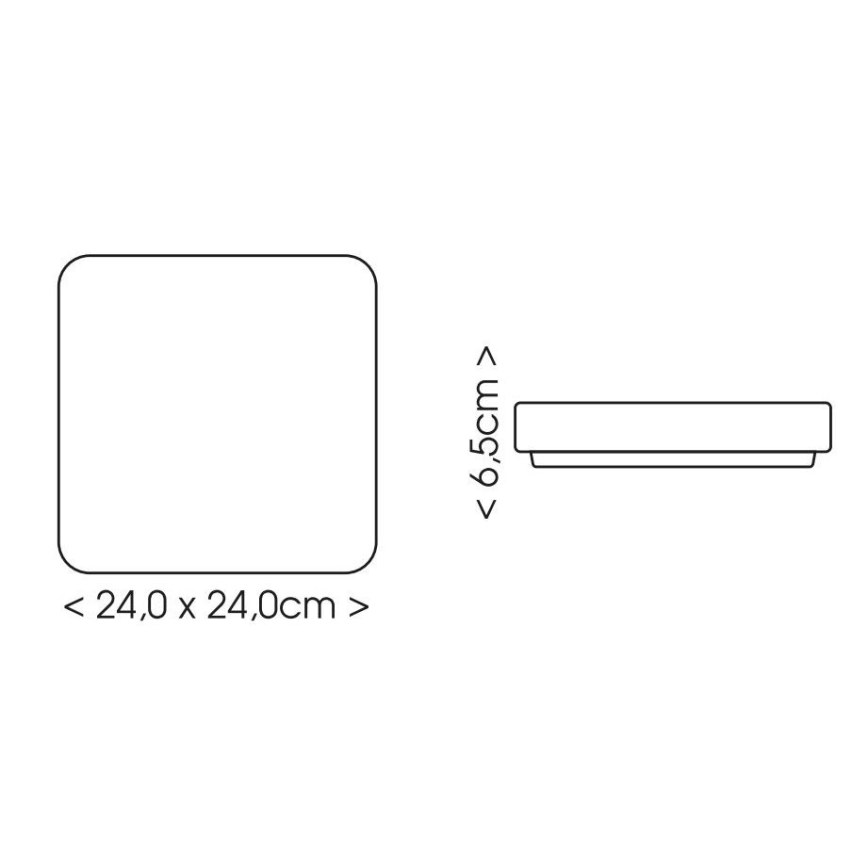 LED Laevalgusti vannituppa LUKY LED/12W/230V 4000K 24x24 cm IP44
