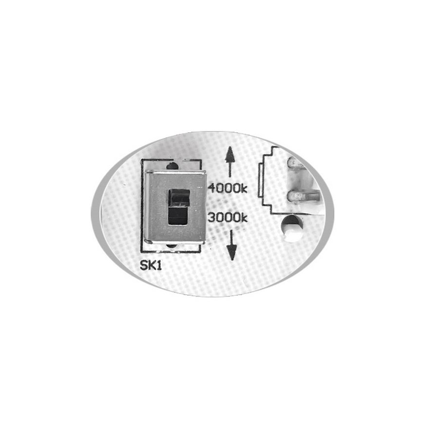 LEd Väli laevalgusti MARTIN LED/15W/230V 3000/4000K d. 30 cm IP65 must