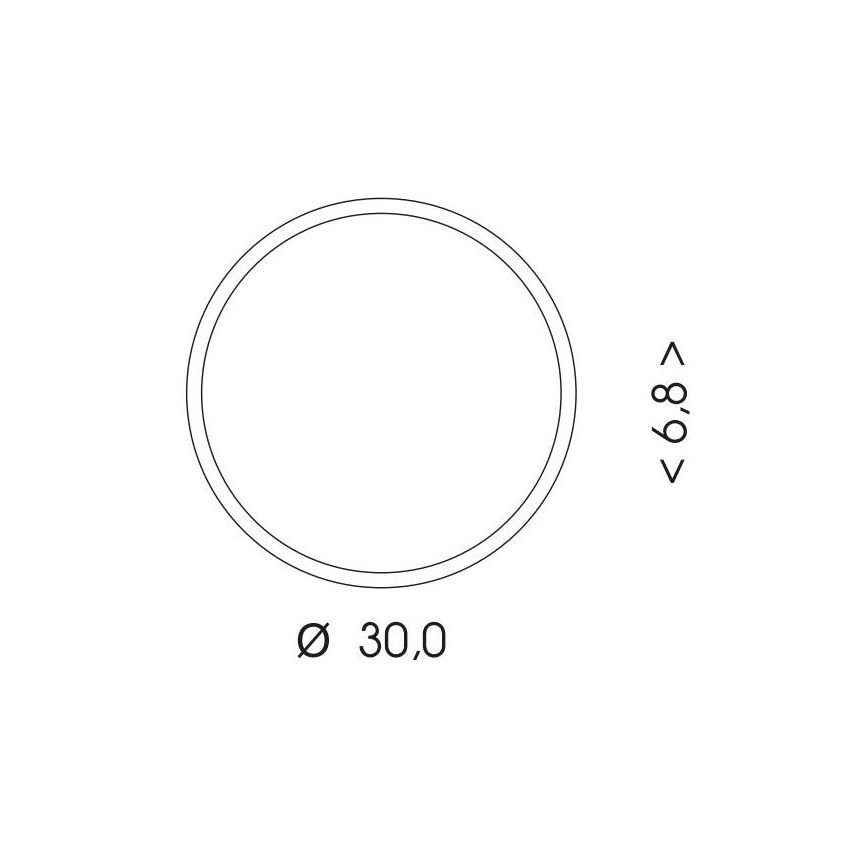 LEd Väli laevalgusti MARTIN LED/15W/230V 3000/4000K d. 30 cm IP65 must
