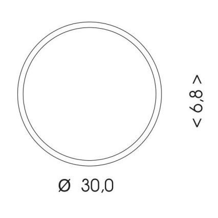 LEd Väli laevalgusti anduriga MARTIN LED/15W/230V 3000/4000K d. 30 cm IP65 must