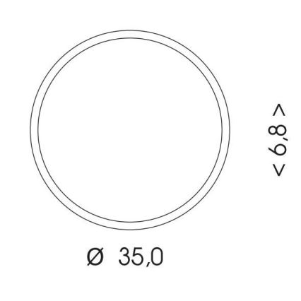 LEd Väli laevalgusti MARTIN LED/25W/230V 3000/4000K d. 35 cm IP65 must