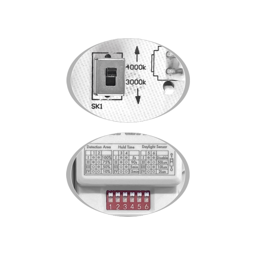 LEd Väli laevalgusti anduriga MARTIN LED/25W/230V 3000/4000K d. 35 cm IP65 must