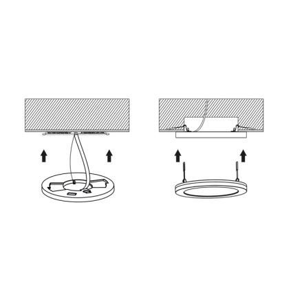 LED Hämardatav valguspaneel LEXA LED/6/12/18W/230V 3000/4000/6000K d. 22,5 cm valge