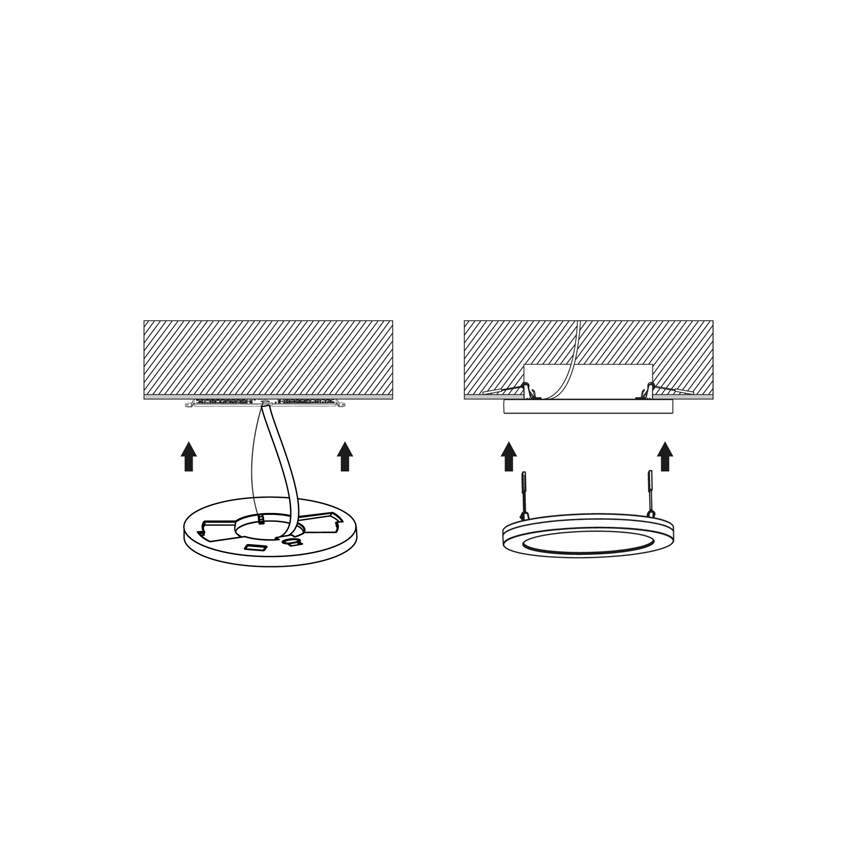 LED Hämardatav valguspaneel LEXA LED/6/12/18W/230V 3000/4000/6000K d. 22,5 cm must