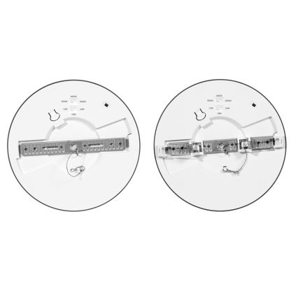 LED Hämardatav süvistatav valgusti anduriga LEXA LED/12/18/24W/230V 3000/4000/6000K d. 30 cm must