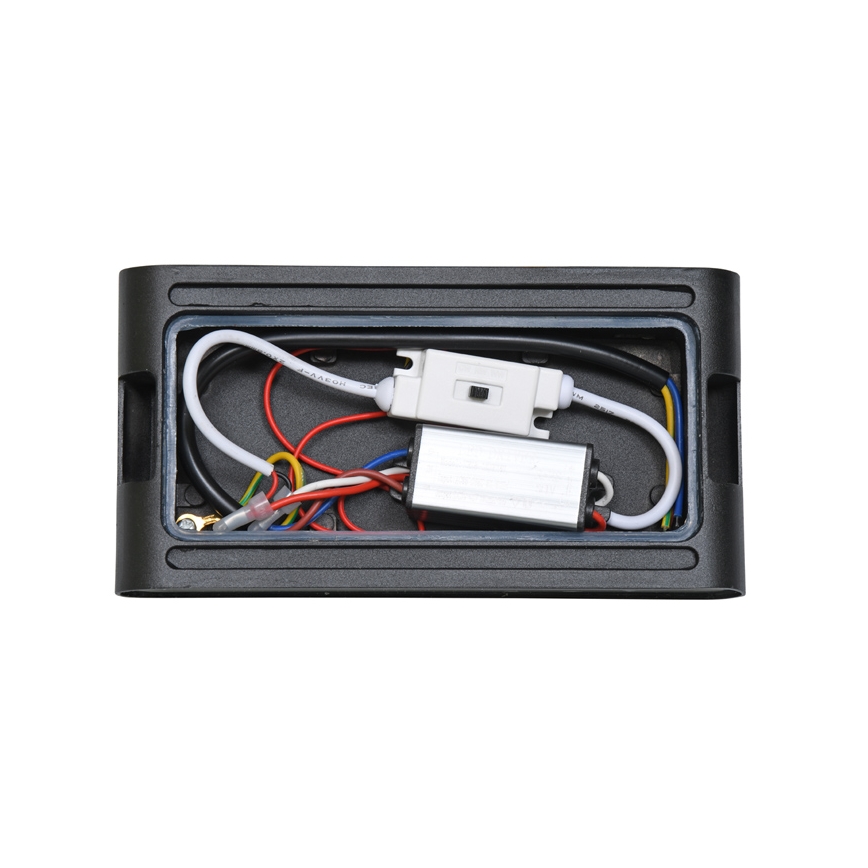 LED Väli seinavalgusti BRICK 2xLED/6W/230V 3000/4000/6500K IP65 must